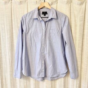 J. Crew Classic Button Down Blouse Size 12 Light Blue